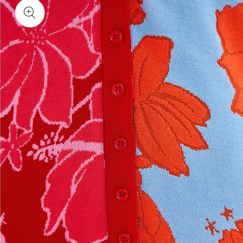 Farm Rio Mixed Living Nature Cardigan Dress